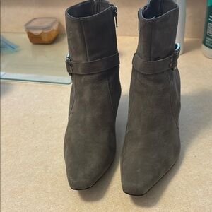 Anne Klein Charcoal Ankle Booties
